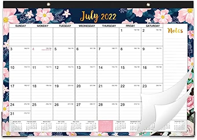 Desk Calendar 2022-2023 - Calendar 2022-2023 from Jul 2022 - Dec 2023，18 Months Large Monthly Desk Calendar, 17&quot; x 12&quot;, Desk Pad, , Large Ruled Blocks, to-do List &amp; Notes, Best Desk/Wall