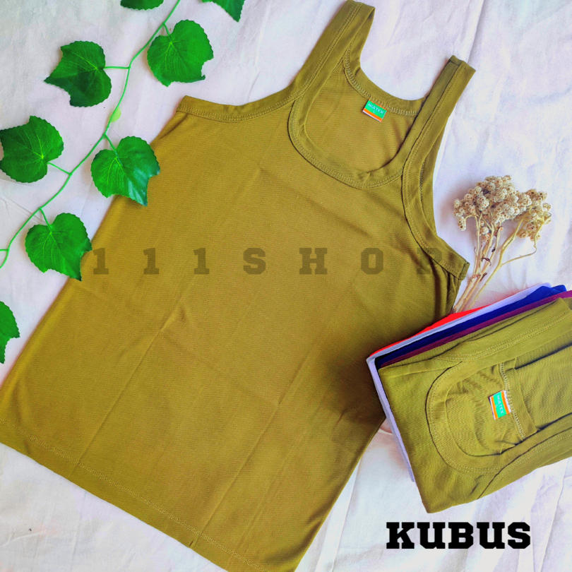 PUTIH MERAH HITAM Singlet Men NUTEX MIATEX White Black ARMY Red Blue Brown POLOS SIZE M L XL XXL